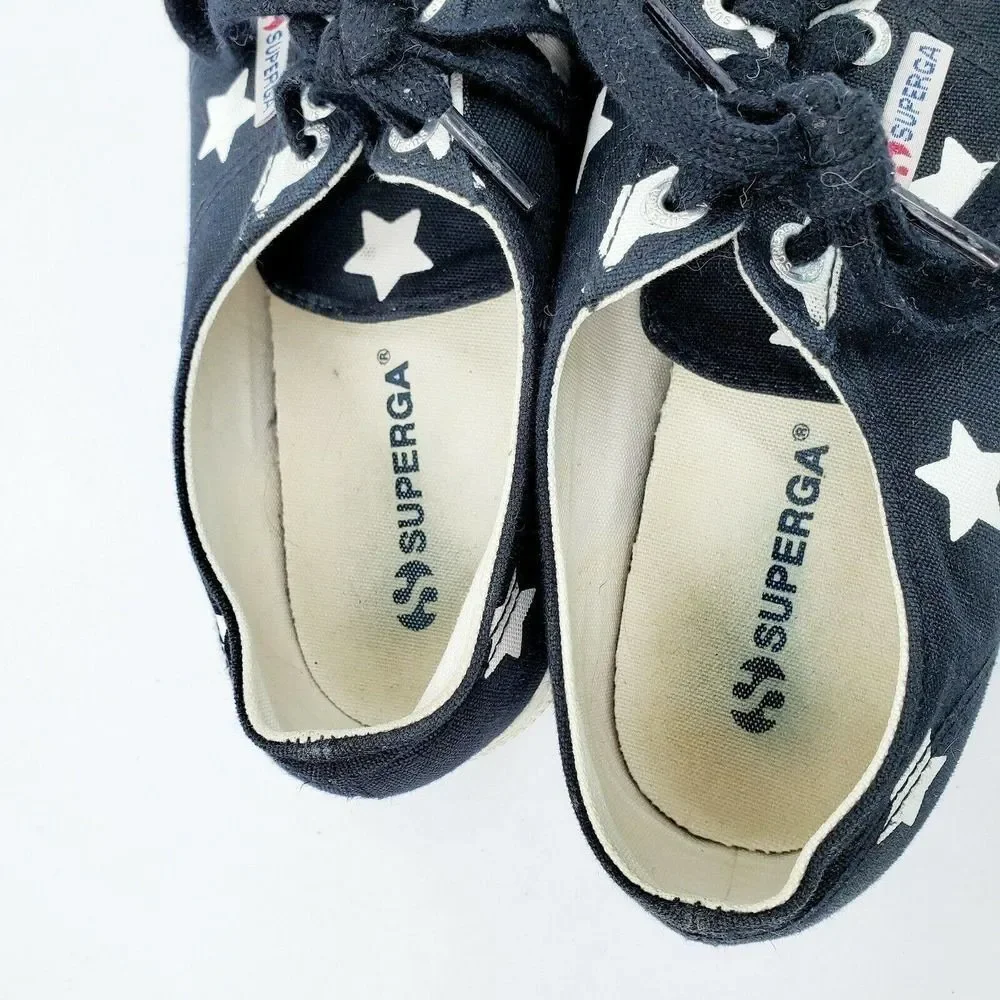 Superga Star Print Canvas Sneakers Casual Walking Shoe 6.5 - Picture 5 of 5